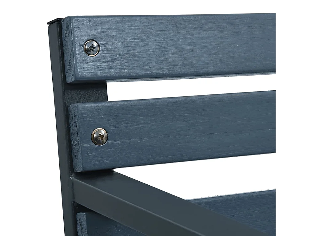 Banc de jardin 120 cm Gris Bois