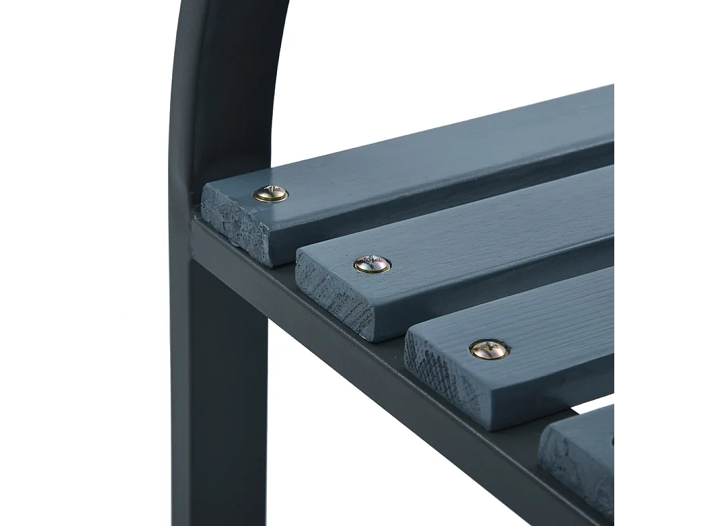 Banco de jardín madera gris 120 cm