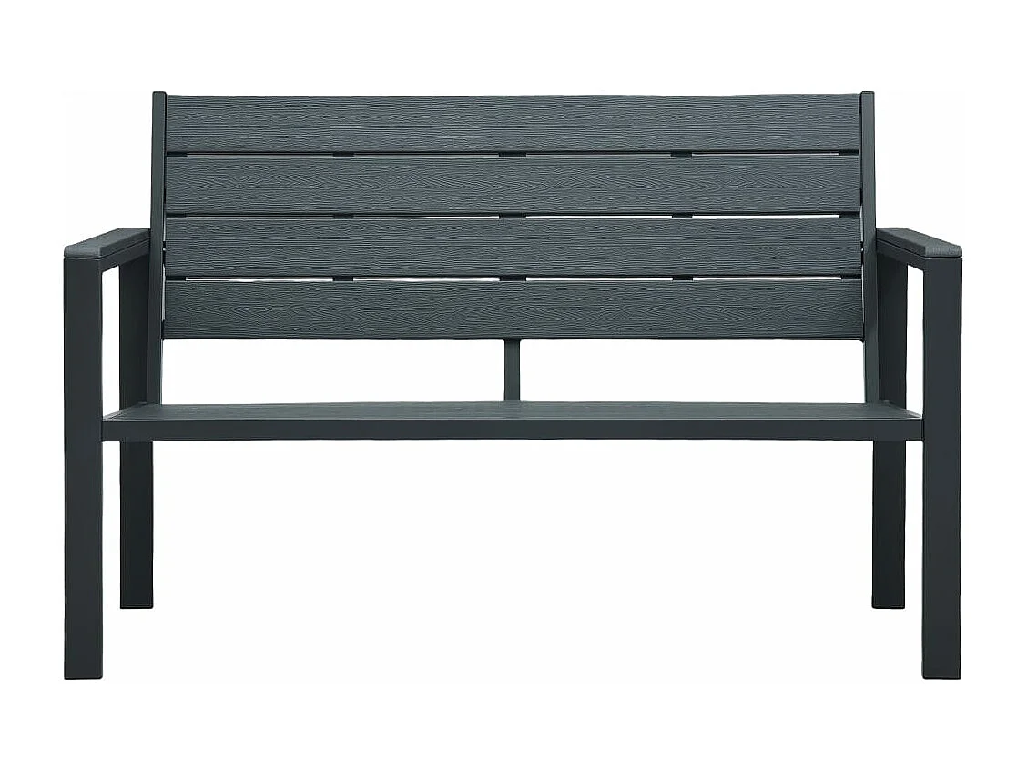 Banc de jardin 120 cm PEHD Gris Aspect de bois