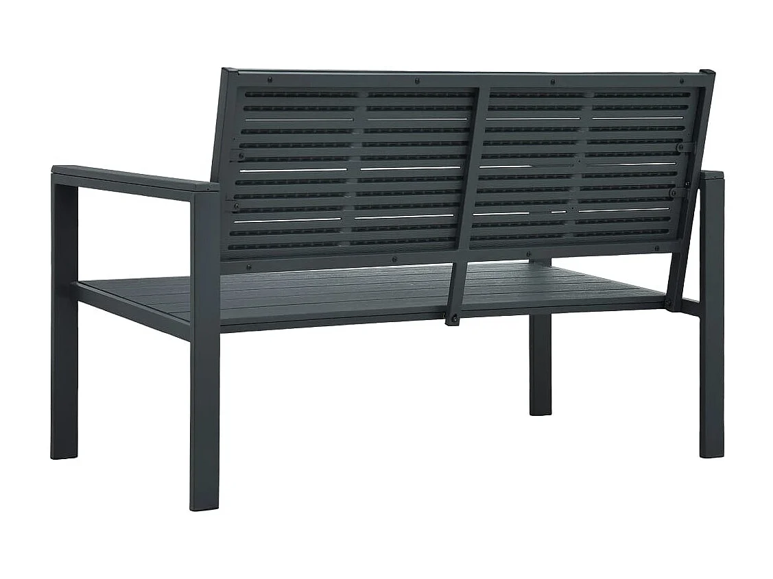 Banc de jardin 120 cm PEHD Gris Aspect de bois