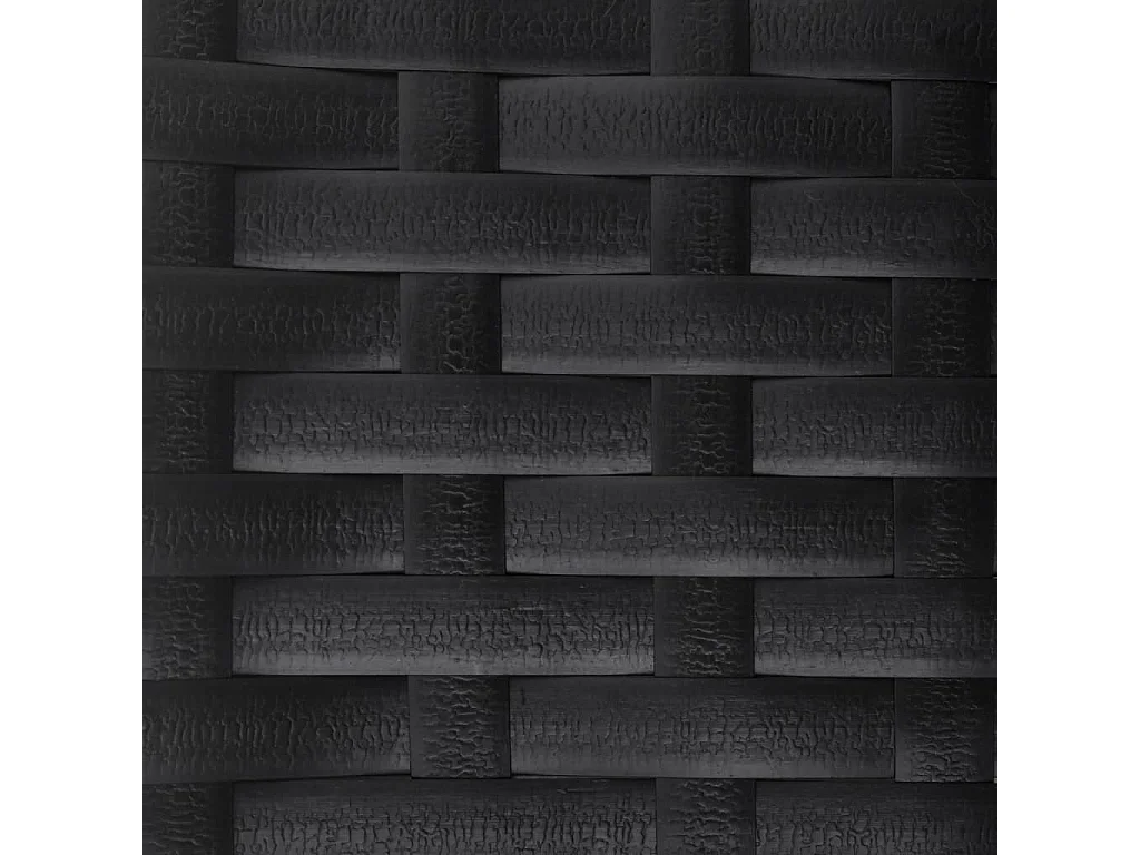 Banco de jardín de 2 plazas ratán sintético negro