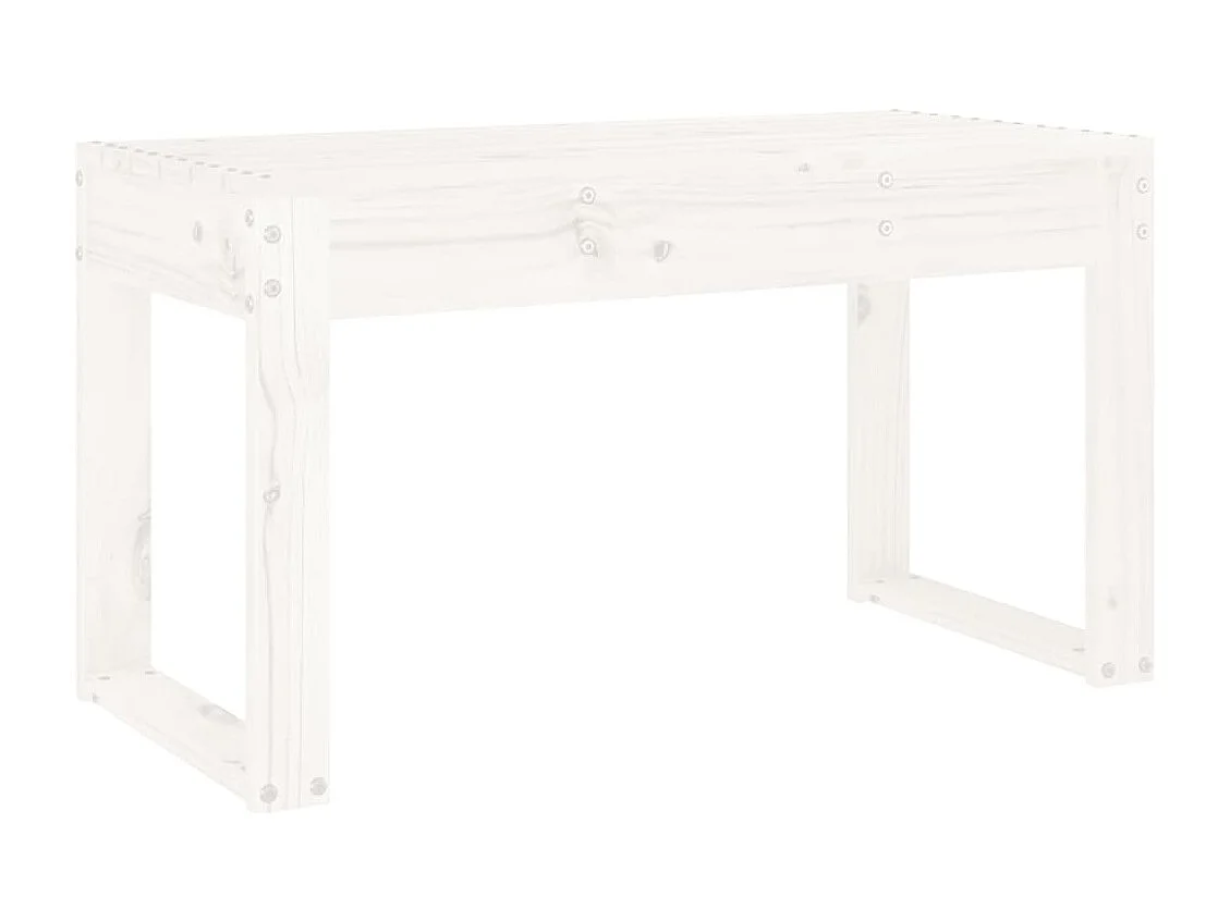 Banco de jardim 80x38x45 cm madeira de pinho maciça branco