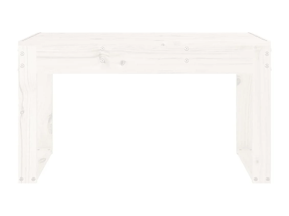 Banco de jardim 80x38x45 cm madeira de pinho maciça branco