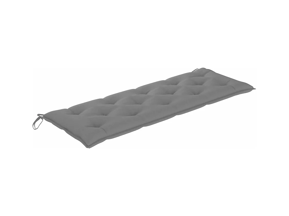 Banc de jardin empilable et coussin 159 cm Bois de teck massif