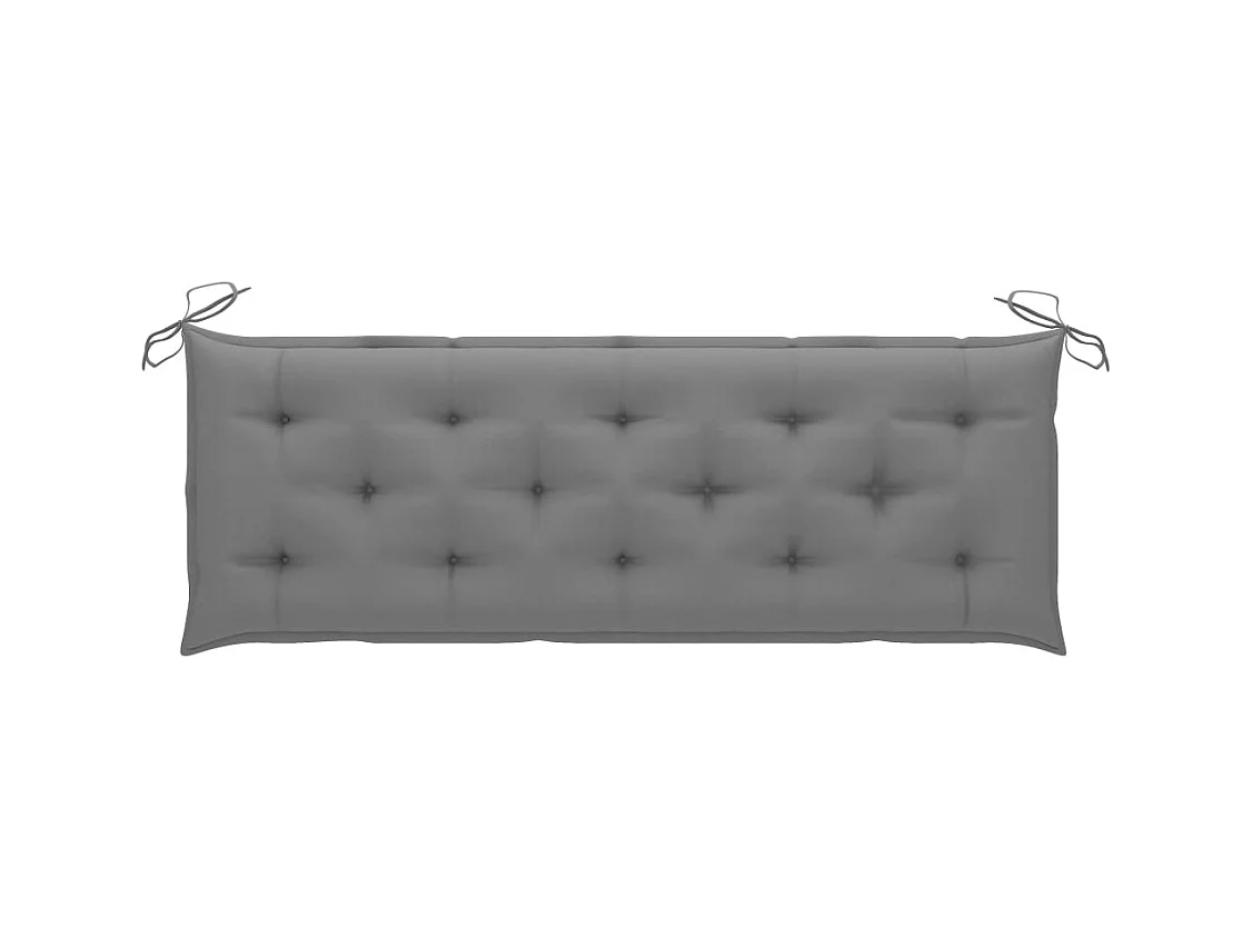 Banc de jardin empilable et coussin 159 cm Bois de teck massif