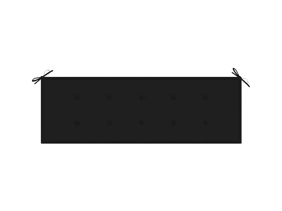 Banco de jardín apilable y cojín madera maciza de teca 159 cm