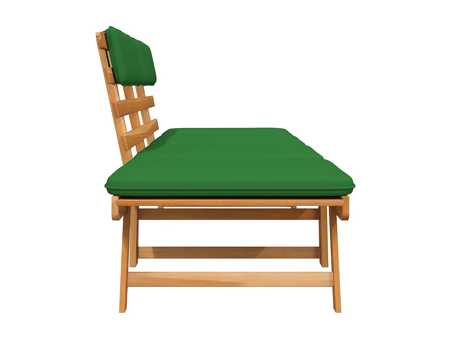 Banco de jardim com almofadões 2-em-1 190 cm acácia maciça