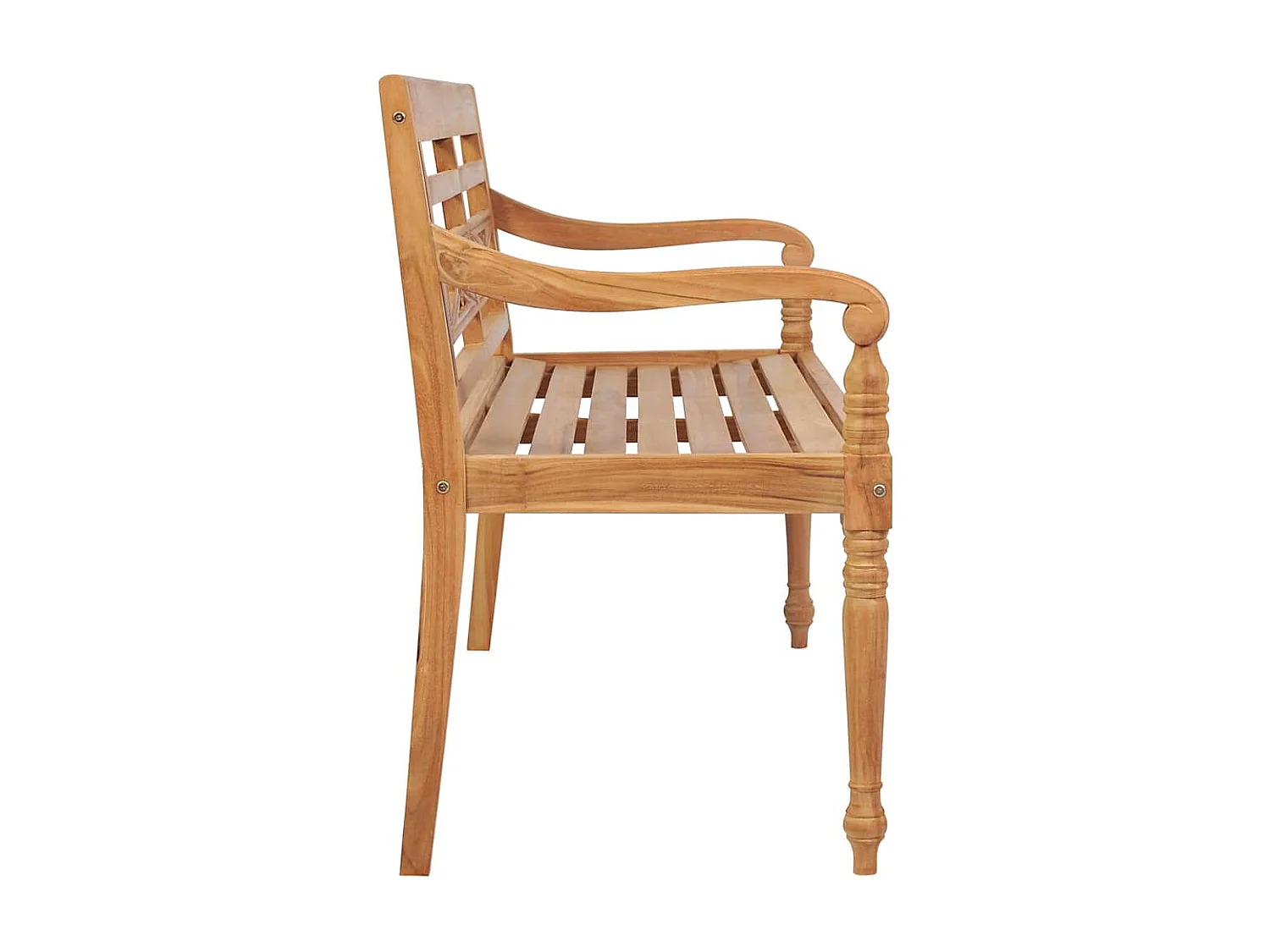 Banc Batavia avec coussin taupe 120 cm Bois de teck massif