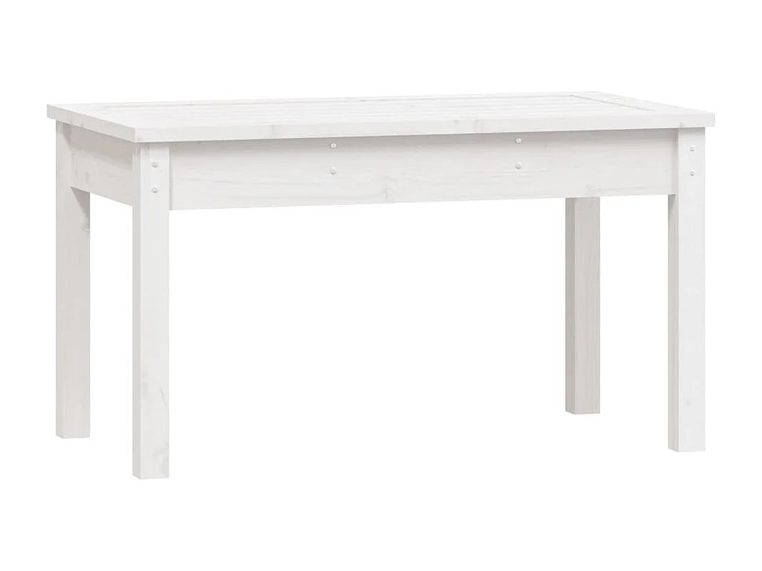 Banco de jardim 80x44x45 cm madeira de pinho maciça branco