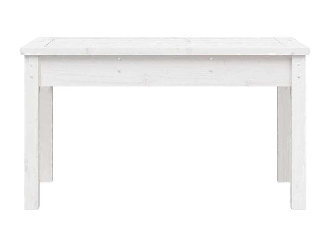 Banco de jardim 80x44x45 cm madeira de pinho maciça branco