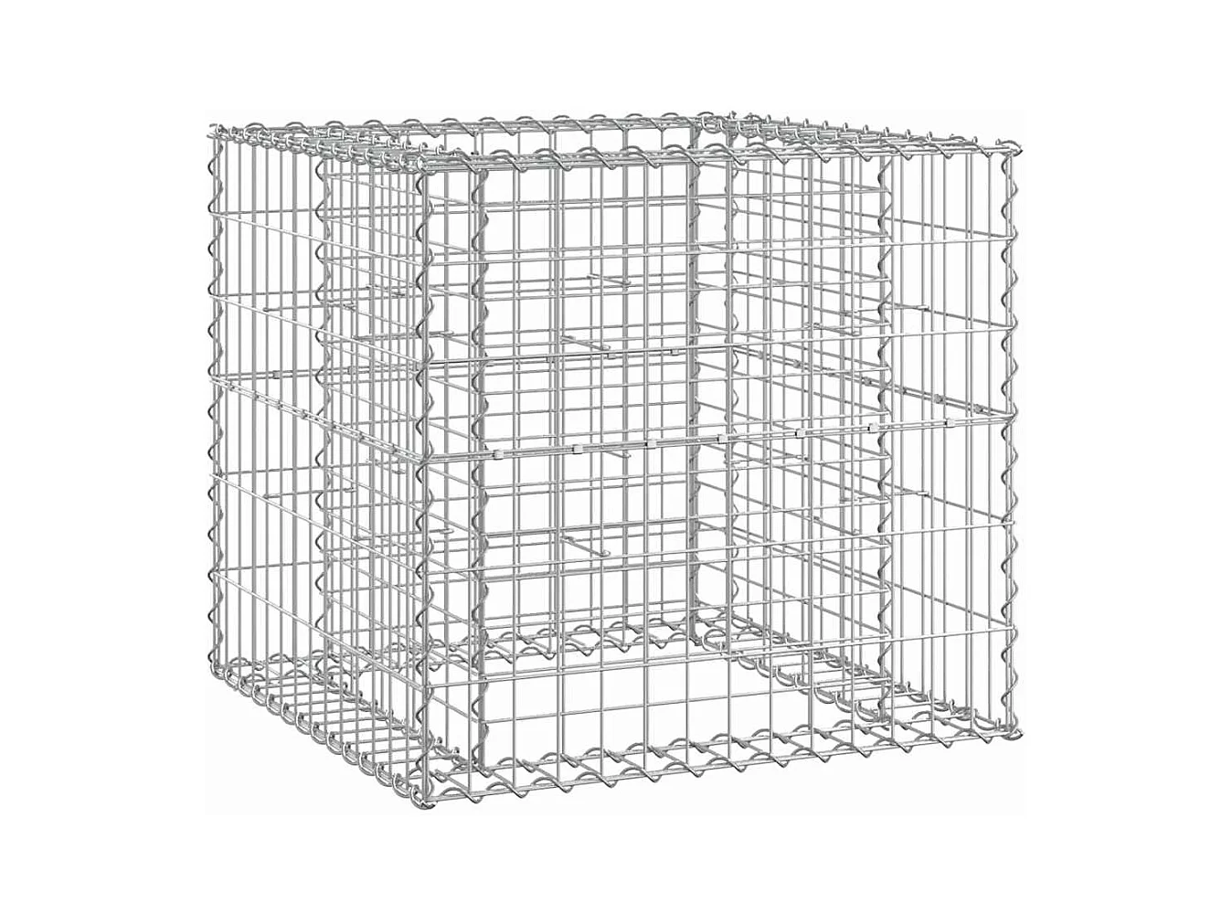 Banc de jardin avec panier en gabion bois massif de pin