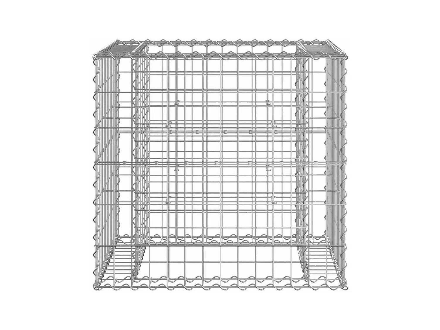 Banc de jardin avec panier en gabion bois massif de pin