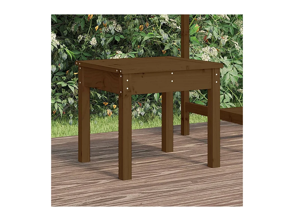Banc de jardin marron miel 50x44x45 cm bois de pin massif