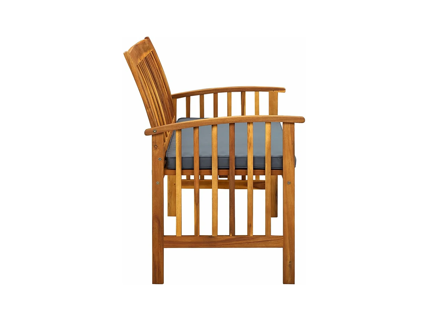 Banc de jardin avec coussin 119 cm Bois solide d'acacia