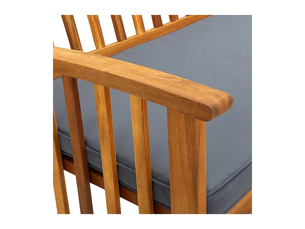 Banc de jardin avec coussin 119 cm Bois solide d'acacia