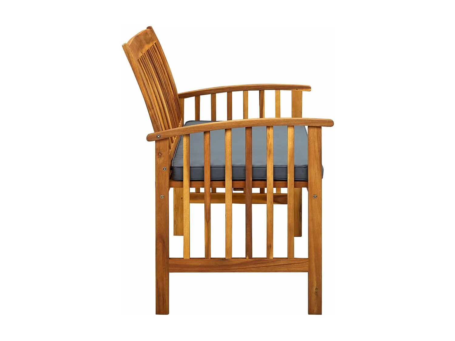 Banc de jardin avec coussin 119 cm Bois solide d'acacia