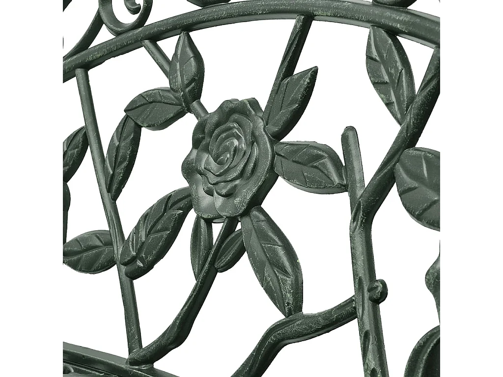 Banco de jardín de aluminio fundido verde 100 cm