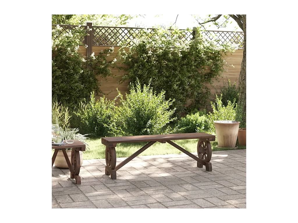 Banc de jardin 115 cm bois de sapin massif