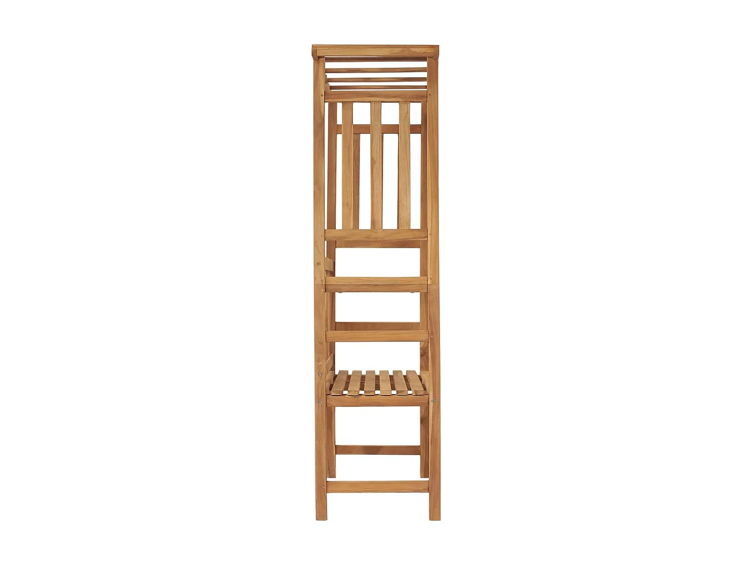 Banco de jardín con pérgola de madera maciza de teca 115 cm
