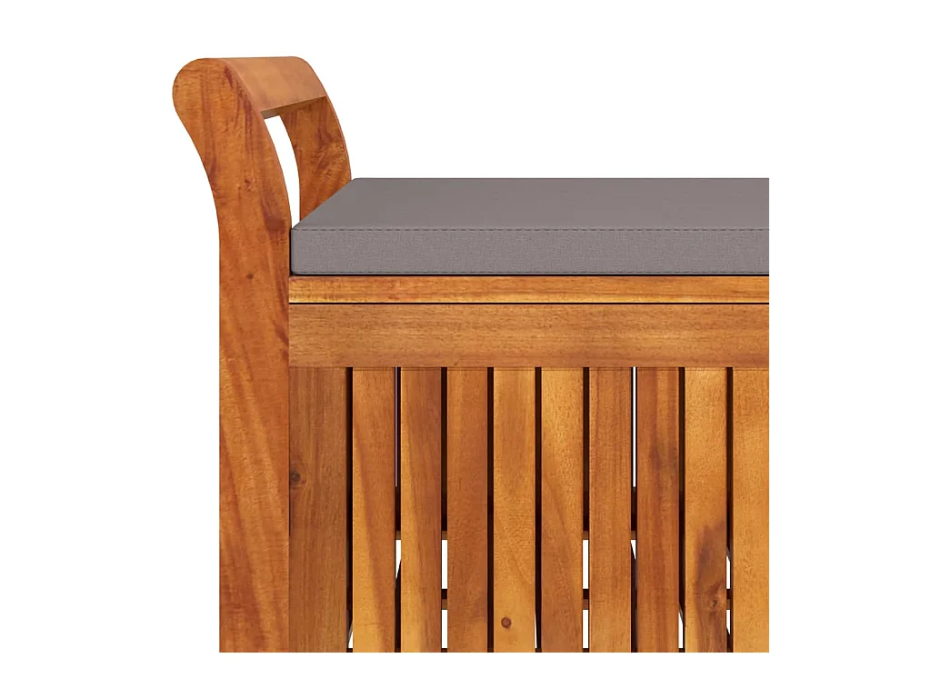 Banc de rangement de jardin avec coussin 91 cm Bois d'acacia