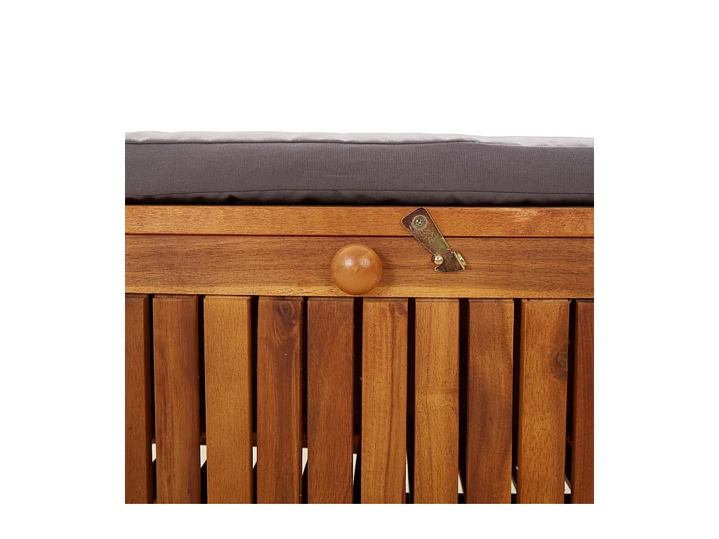 Banc de rangement de jardin avec coussin 91 cm Bois d'acacia