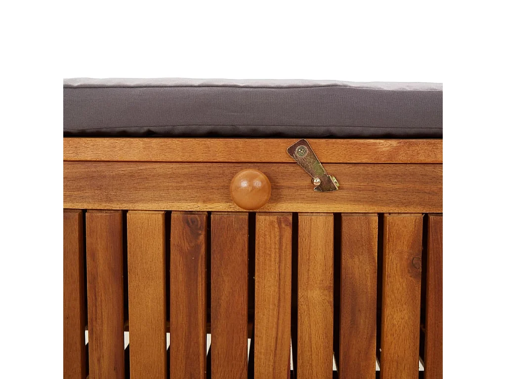 Banc de rangement de jardin avec coussin 91 cm Bois d'acacia