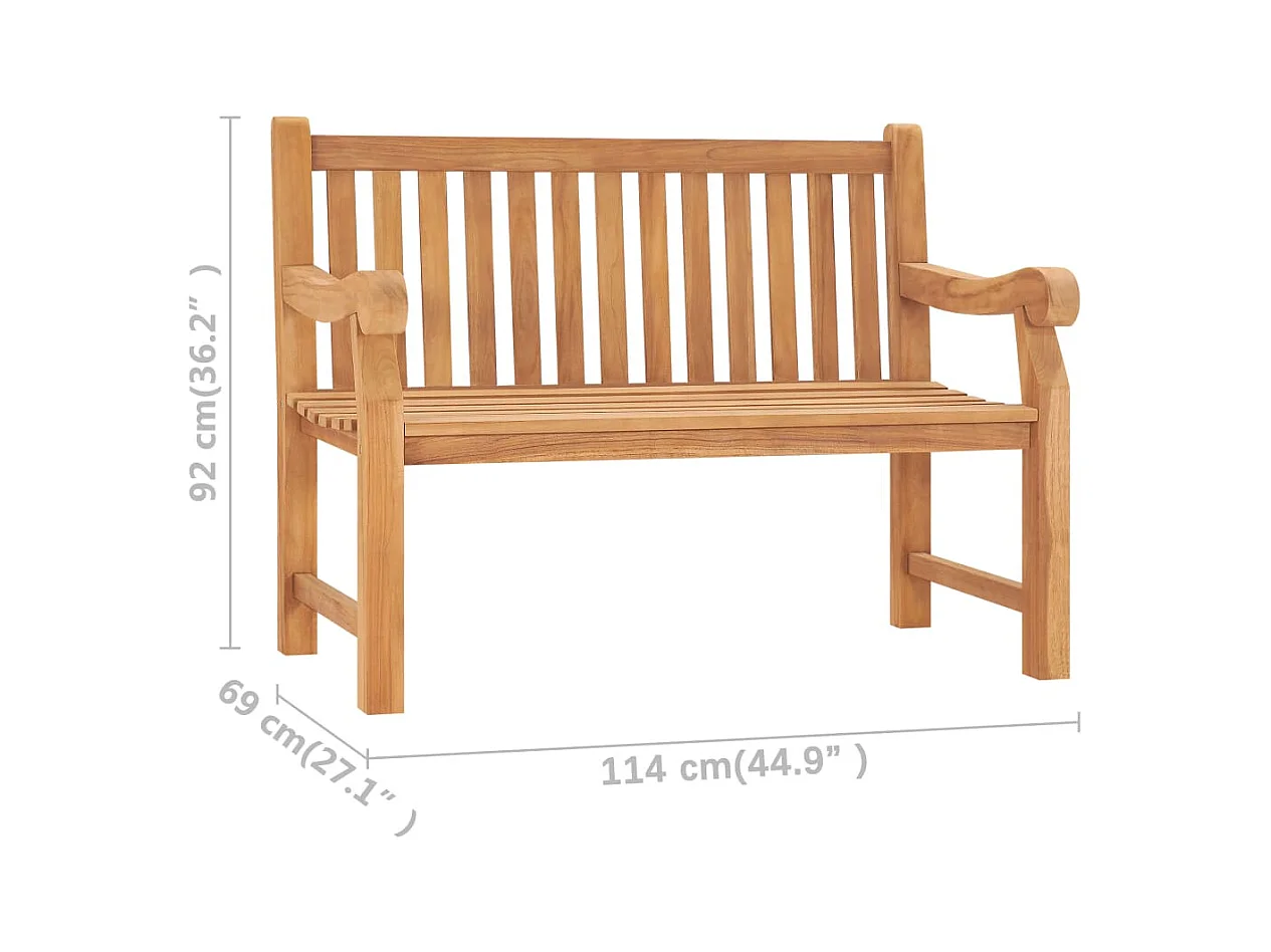 Tuinbank 114 cm massief teakhout