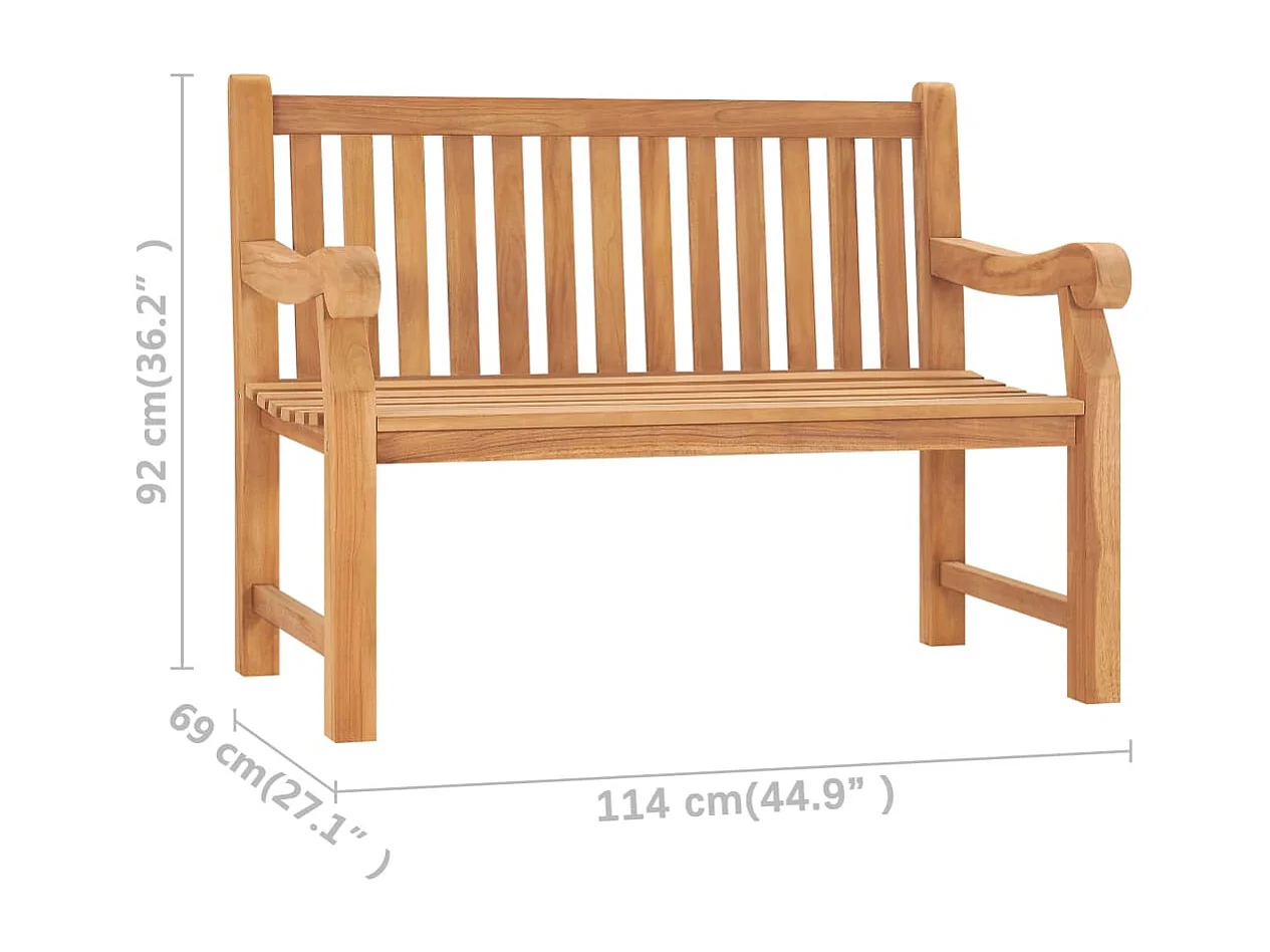 Tuinbank 114 cm massief teakhout