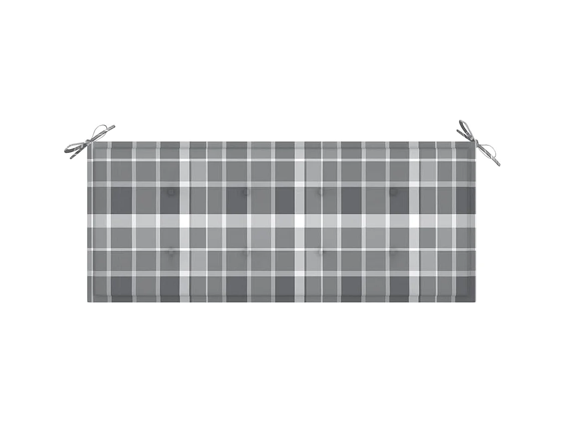 Banc de jardin 2 places avec coussin 120 cm Bois d'eucalyptus