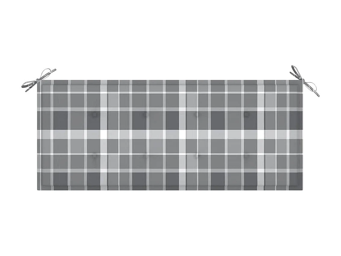 Banc de jardin 2 places avec coussin 120 cm Bois d'eucalyptus