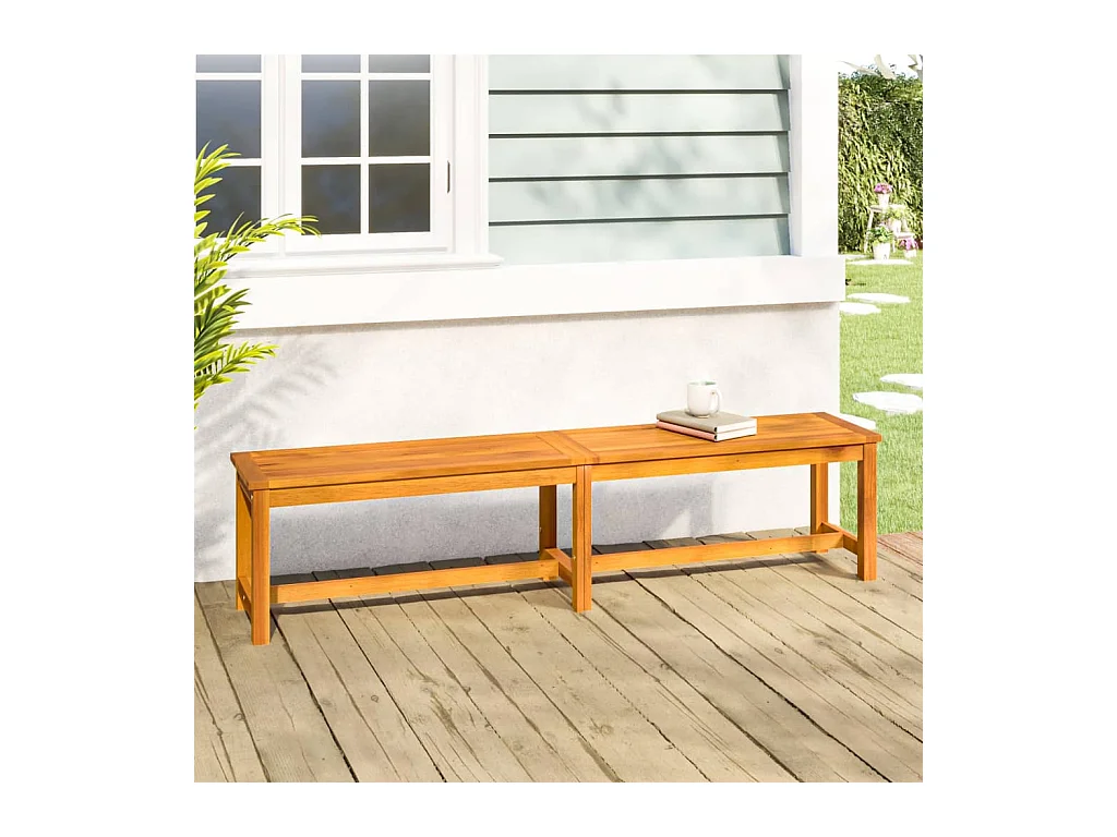 Banc de jardin 180x35x45 cm bois massif d'acacia
