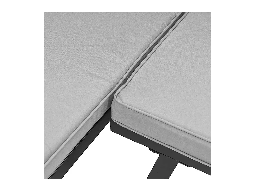 Bancs de jardin avec coussins lot de 2 acier enduit de poudre