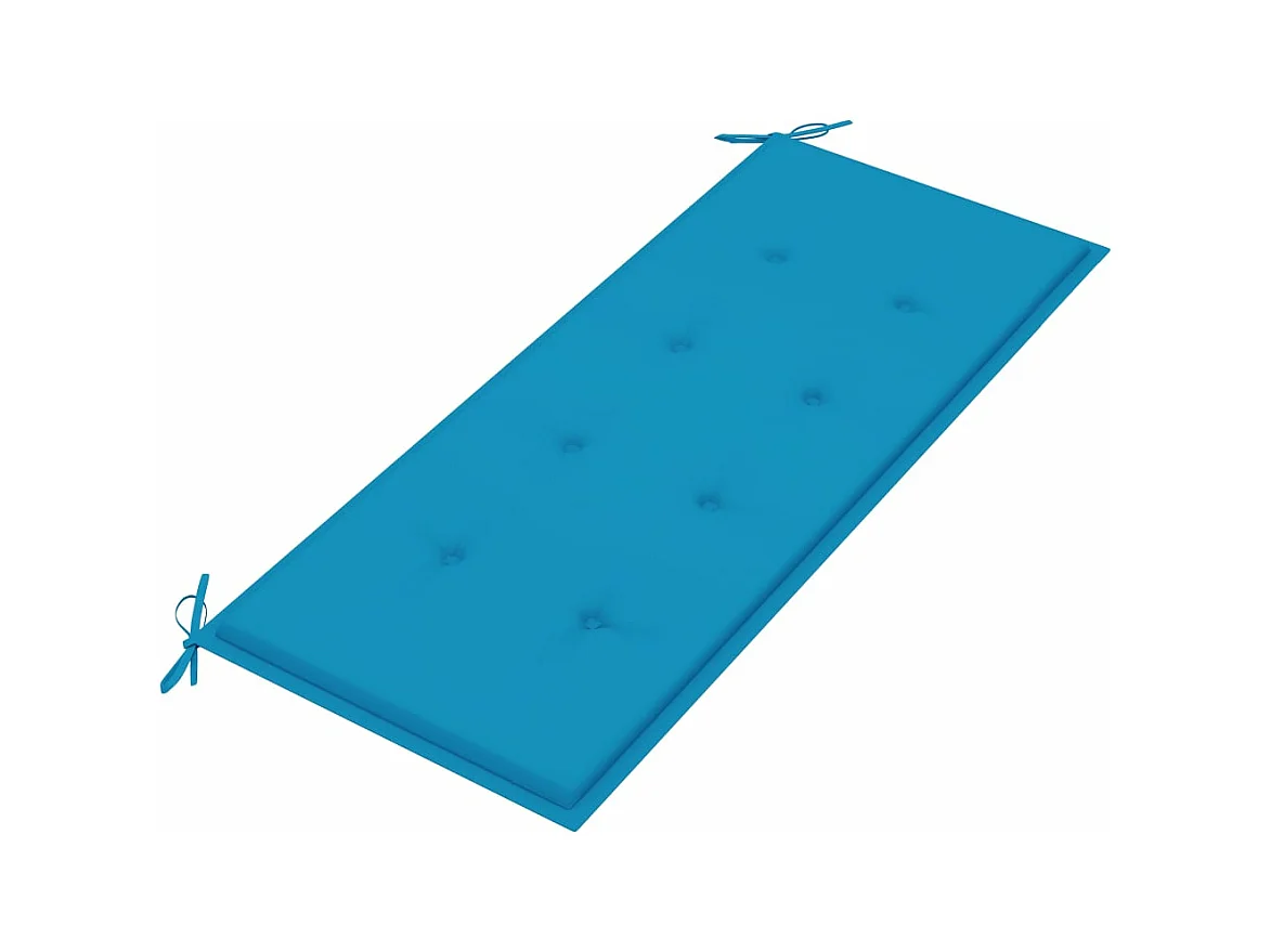 Banc de jardin 2 places avec coussin 120 cm Bois d'eucalyptus