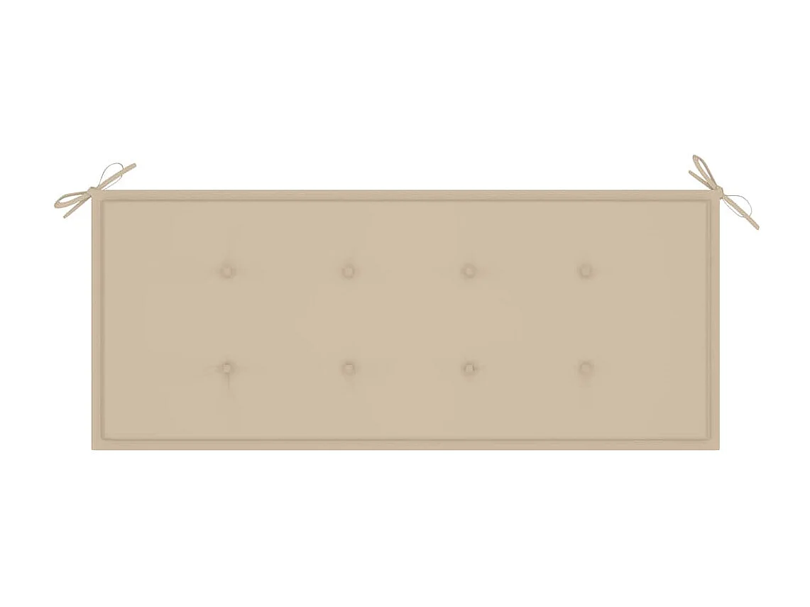 Banc de jardin 2 places avec coussin 120 cm Bois d'eucalyptus