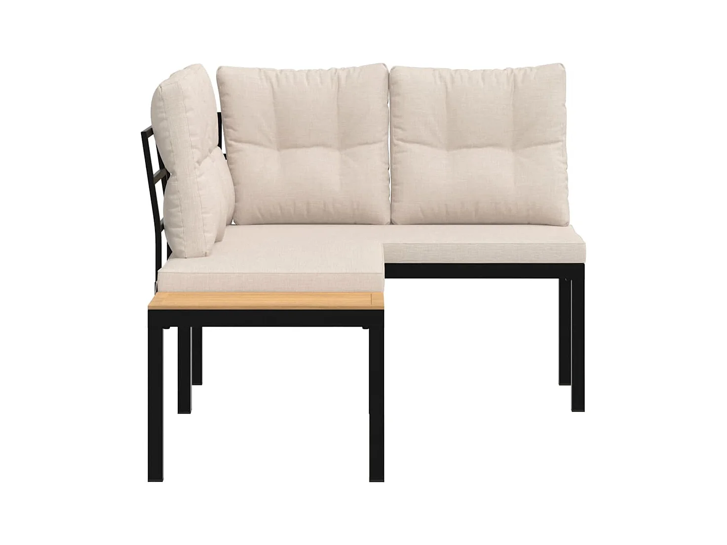 Bancs de jardin avec coussins lot de 2 acier enduit de poudre