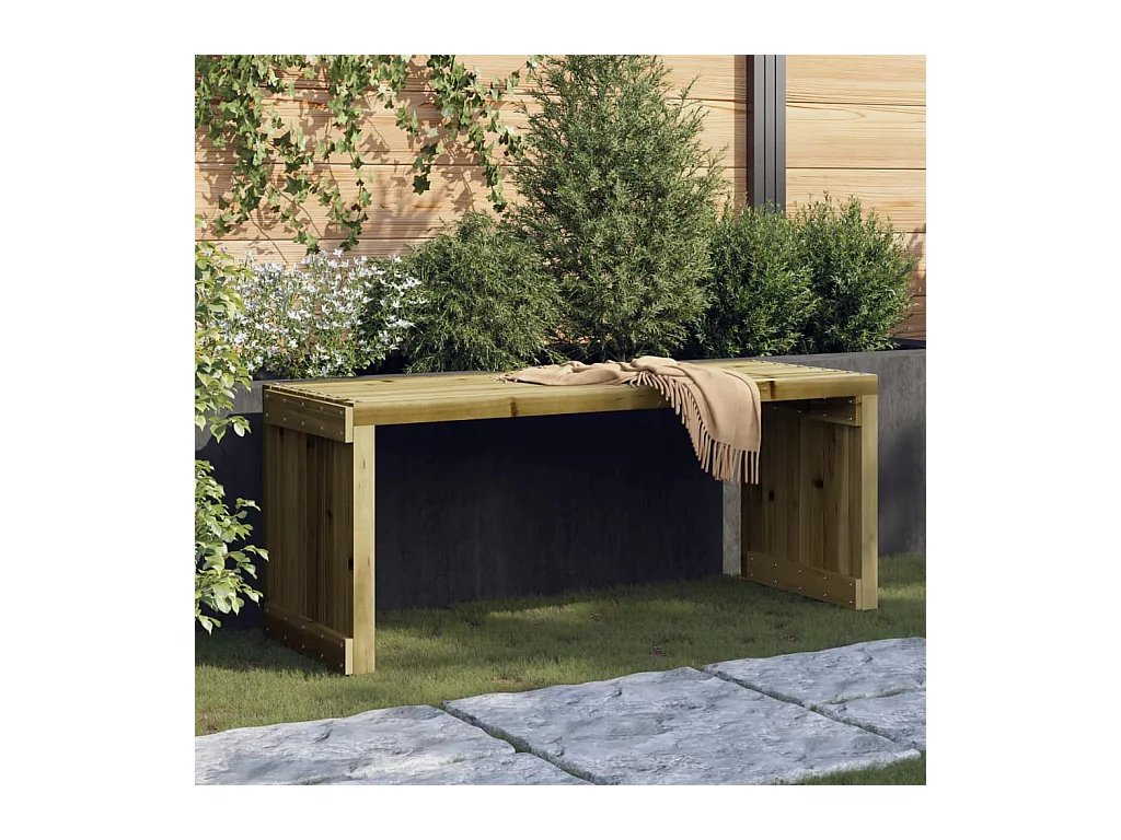 Banc de jardin extensible 212,5x40,5x45 cm bois de pin imprégné