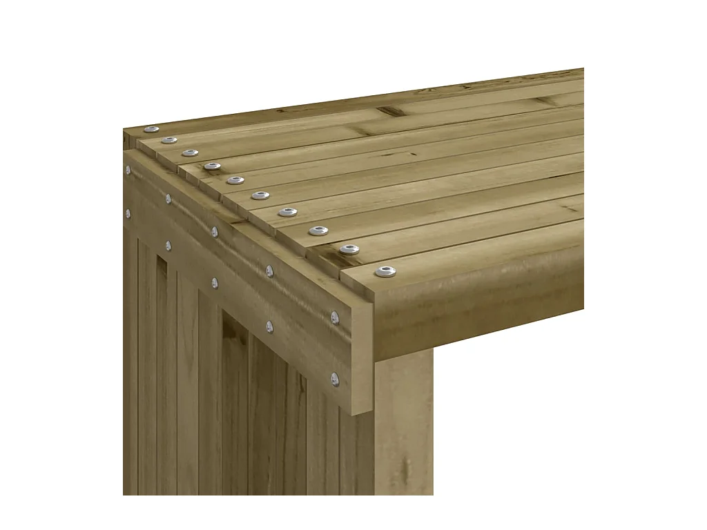 Banc de jardin extensible 212,5x40,5x45 cm bois de pin imprégné