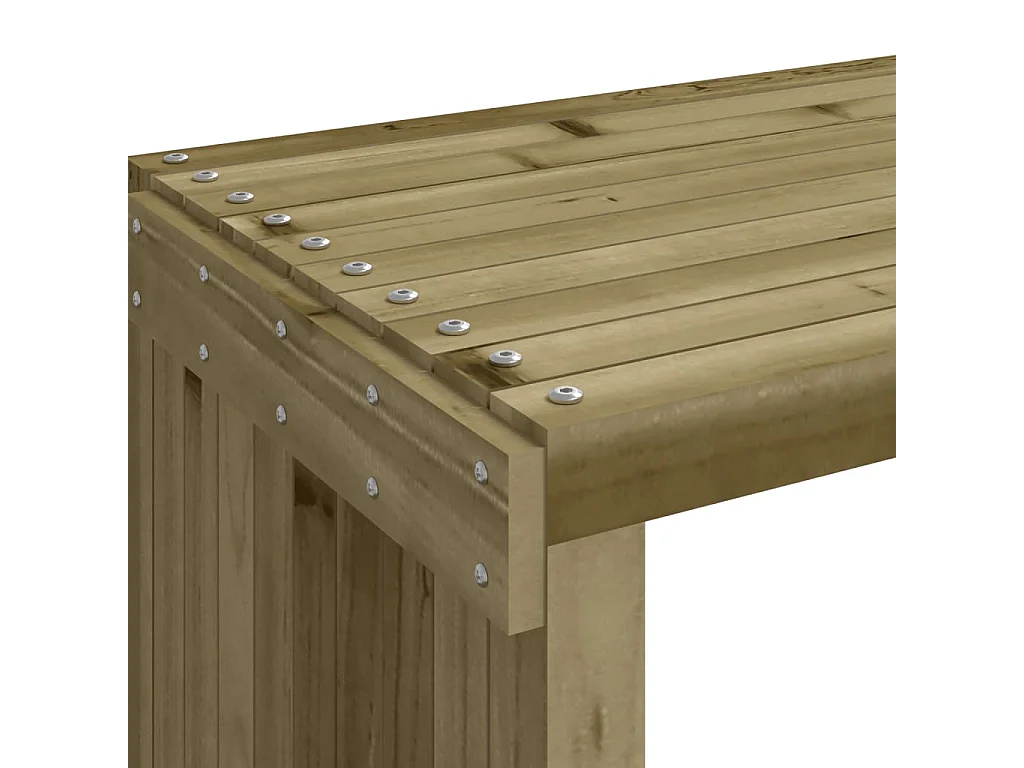 Banc de jardin extensible 212,5x40,5x45 cm bois de pin imprégné