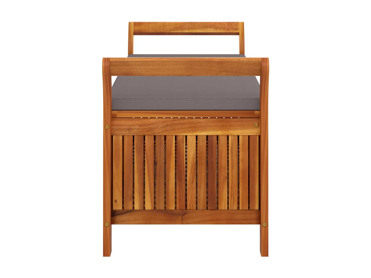 Banc de rangement de jardin avec coussin 126 cm Bois d'acacia