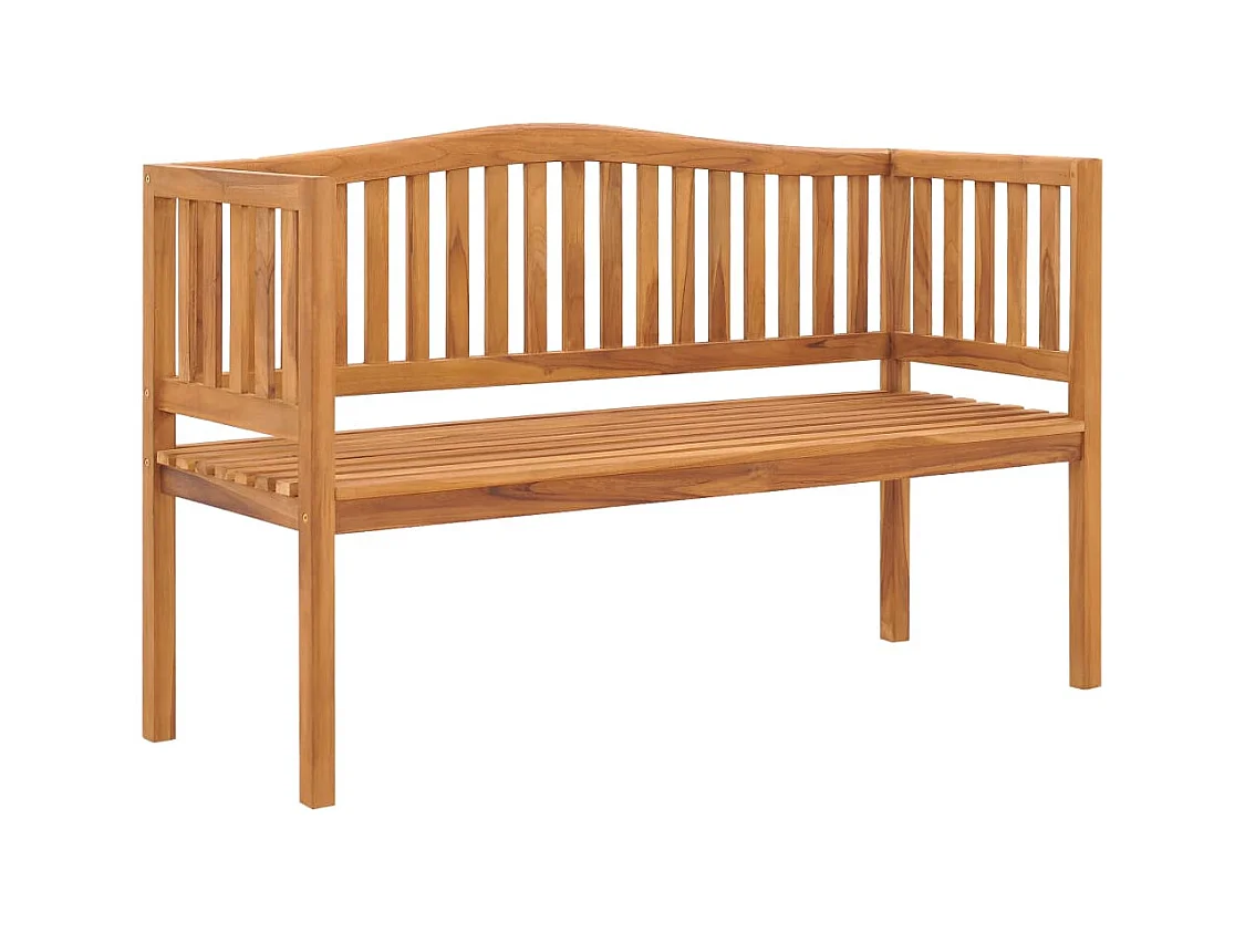 Banco de jardín de madera maciza de teca 150 cm