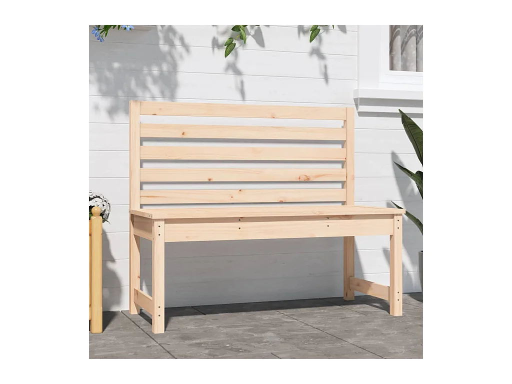 Banc de jardin 109 cm bois massif de pin
