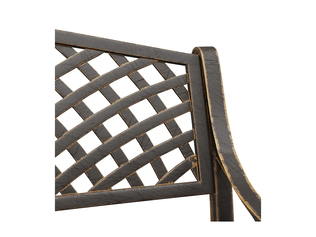 Banco de jardín de aluminio fundido bronce 102 cm