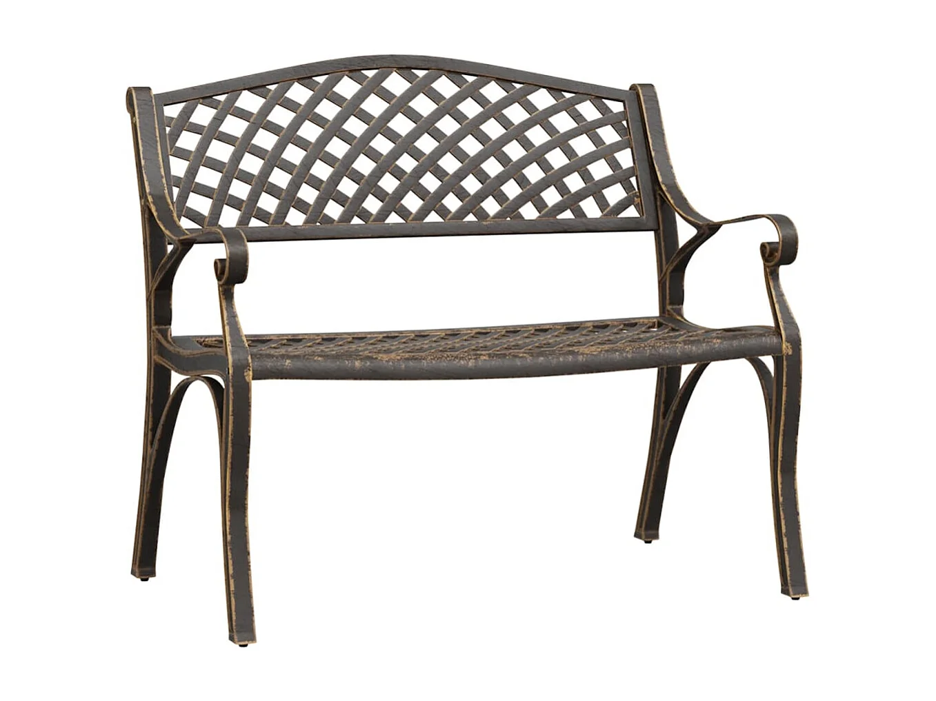 Banc de jardin 102 cm Aluminium coulé Bronze