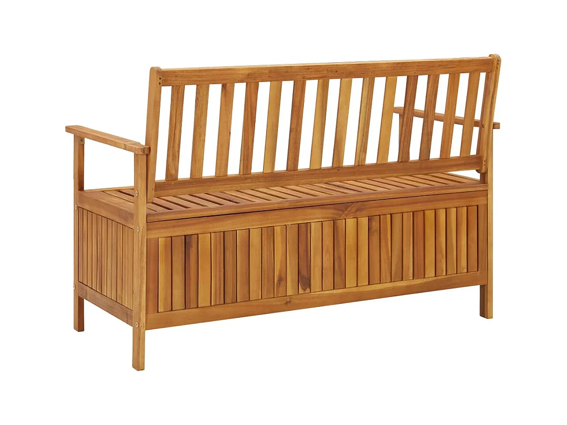Banc de rangement de jardin 120 cm Bois d'acacia solide