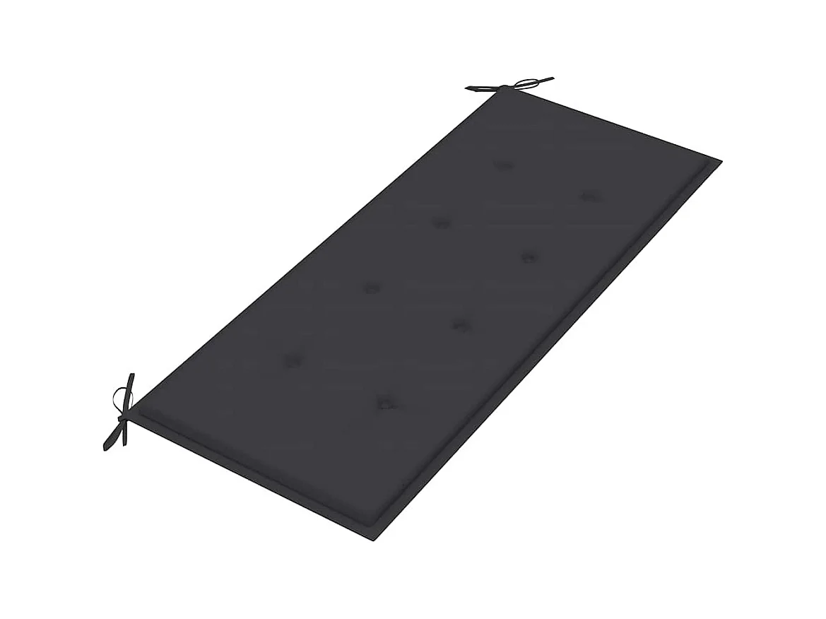 Banc Batavia avec coussin anthracite 120 cm Bois de teck massif