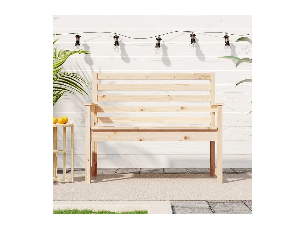 Banc de jardin 109x48x91,5 cm bois massif de pin