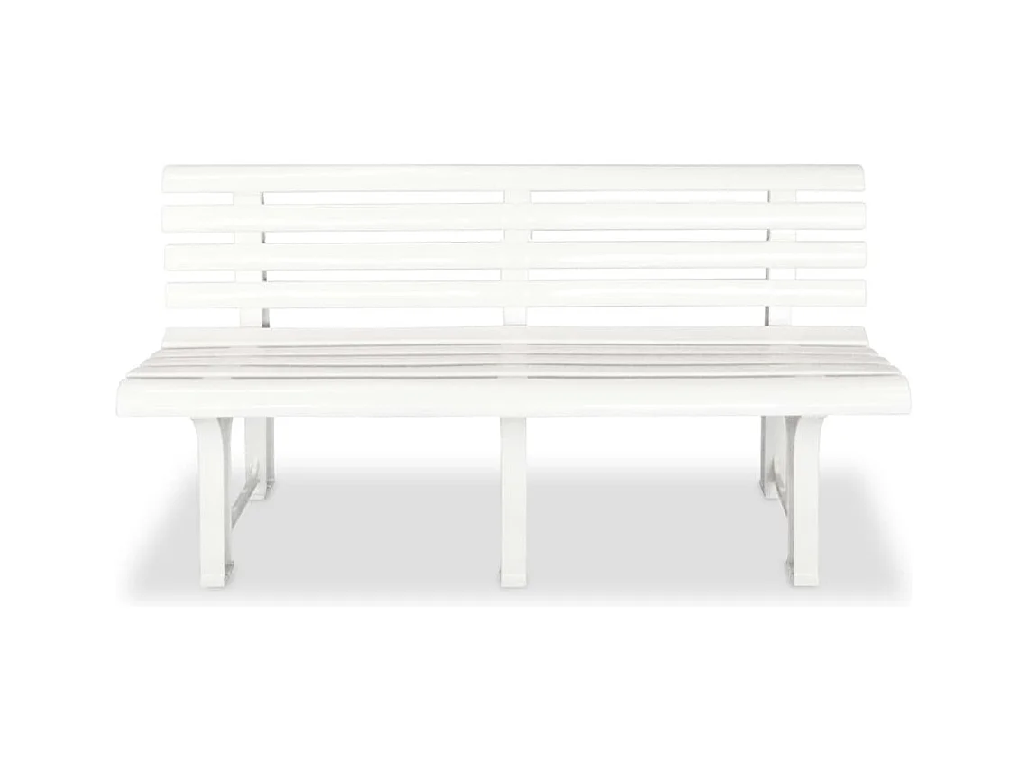 Banco de jardim 145,5 cm plástico branco