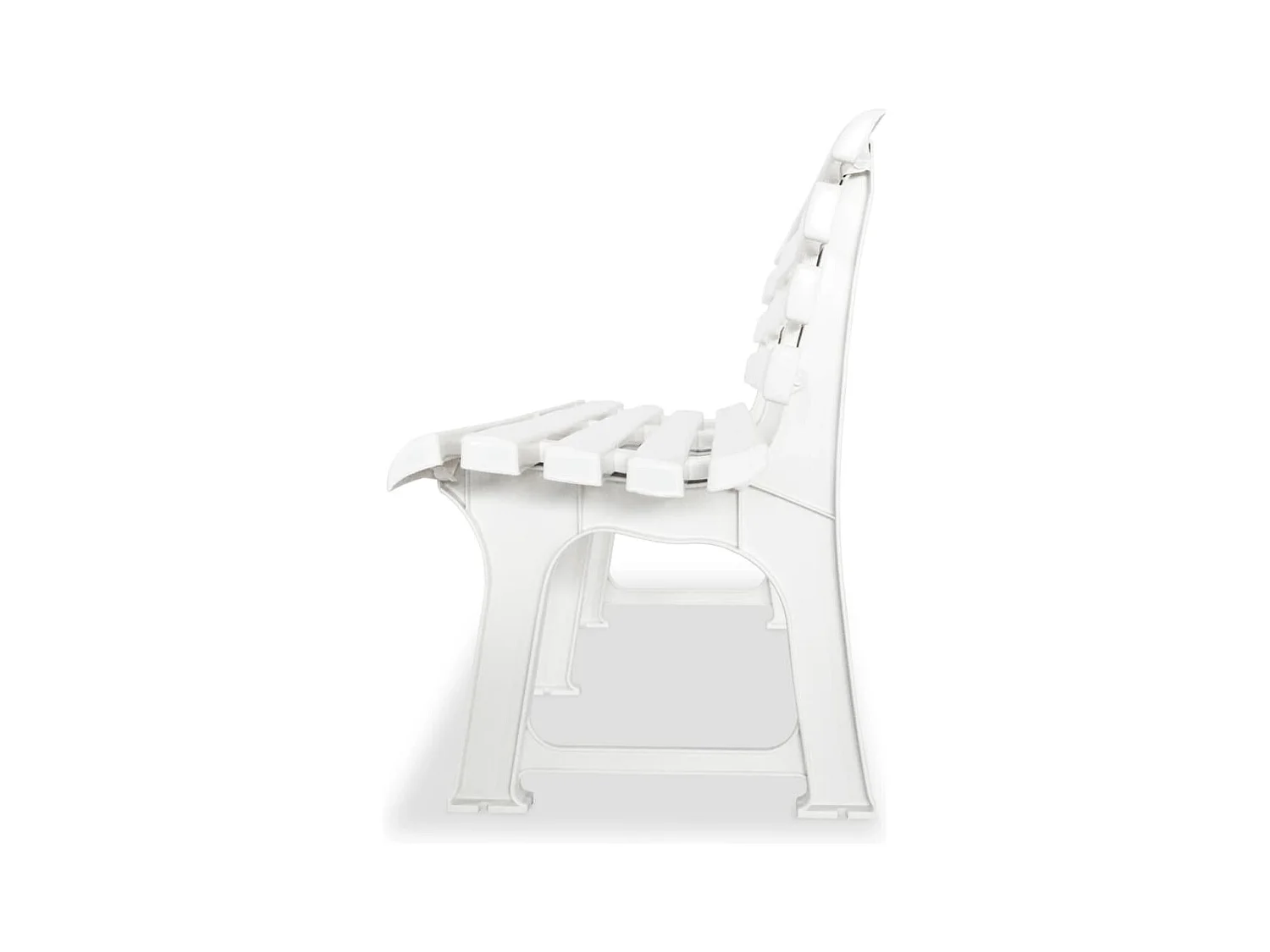 Banco de jardim 145,5 cm plástico branco