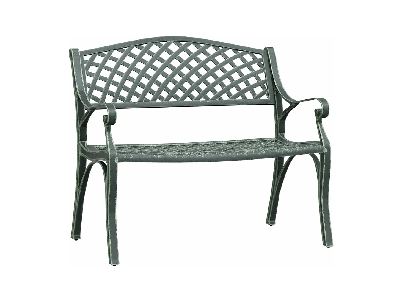 Banc de jardin 102 cm Aluminium coulé Vert
