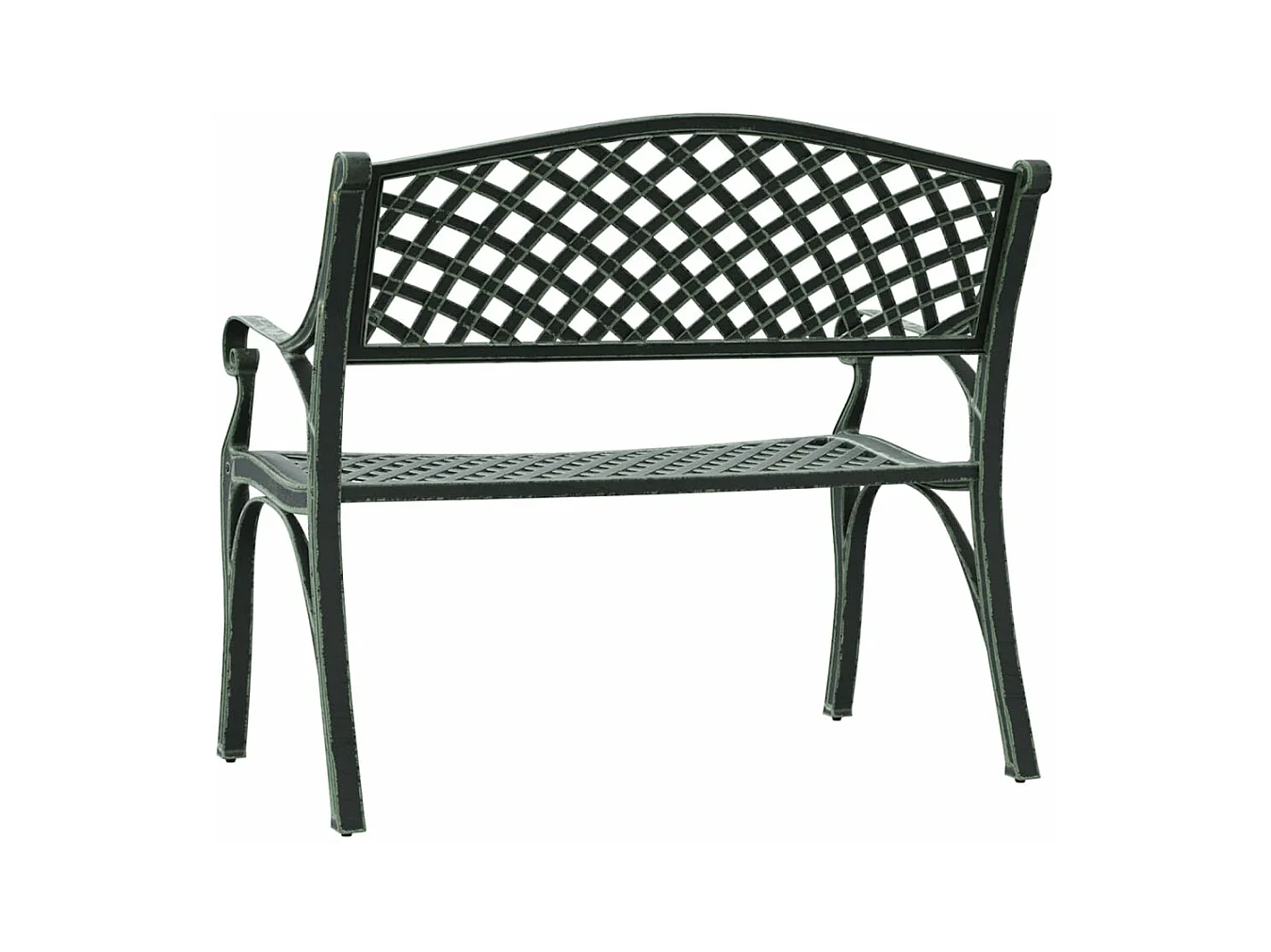 Banc de jardin 102 cm Aluminium coulé Vert